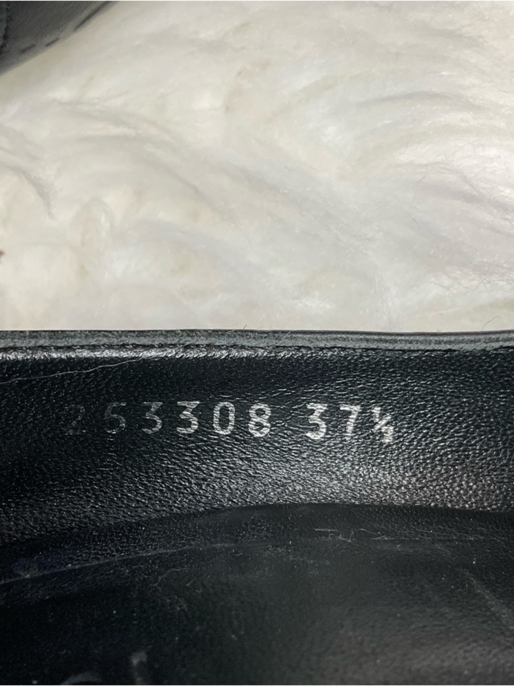 Gucci Black Guccissima Peep-Toe Heels - Picture 5 of 13